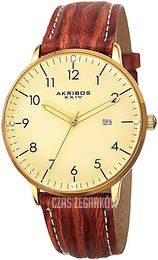 Akribos XXIV Szampański/Skóra Ø40 mm AK715YG