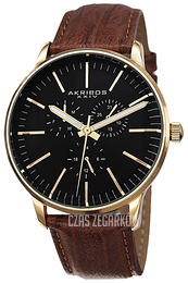 Akribos XXIV Ultimate Czarny/Skóra Ø43 mm AK720YG
