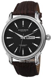 Akribos XXIV Essential Czarny/Skóra Ø41.5 mm AK726BR