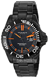 Akribos XXIV Grandiose Czarny/Stal Ø45 mm AK735BK