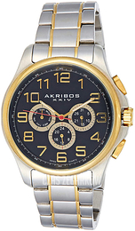 Akribos XXIV Czarny/Stal w odcieniu złota Ø46 mm AK748TTG