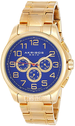 Akribos XXIV Niebieski/Stal w odcieniu złota Ø46 mm AK748YG