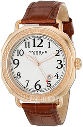 Akribos XXIV Biały/Skóra Ø44 mm AK770RGBR