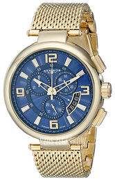 Akribos XXIV Chronograph Niebieski/Stal w odcieniu złota Ø43 mm AK772YGB