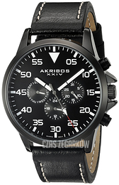 Akribos XXIV Multi-Function Czarny/Skóra Ø44 mm AK773BK