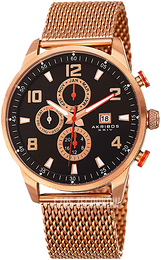 Akribos XXIV Czarny/Stal w kolorze różowego złota Ø43 mm AK784RG