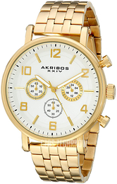 Akribos XXIV Biały/Stal w odcieniu złota Ø42 mm AK800YG