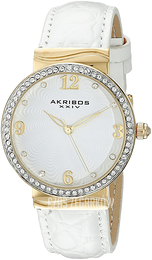 Akribos XXIV Biały/Skóra Ø35 mm AK829WTG