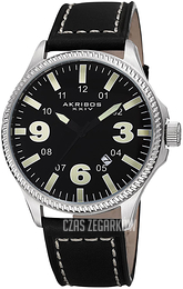 Akribos XXIV Classic Czarny/Skóra Ø44 mm AK833GN