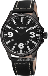 Akribos XXIV Czarny/Skóra Ø45 mm AK833WT