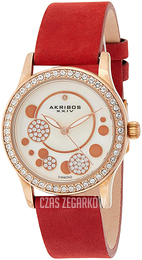 Akribos XXIV Diamond Różowe złoto/Skóra Ø34 mm AK843RD