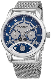 Akribos XXIV Niebieski/Stal Ø42 mm AK846SSBU