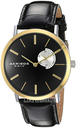 Akribos XXIV Czarny/Skóra Ø42 mm AK848YGB