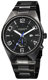 Akribos XXIV Czarny/Stal Ø45 mm AK849BK