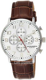 Akribos XXIV Srebrny/Skóra Ø46 mm AK854SSBR