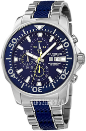 Akribos XXIV Niebieski/Guma Ø46 mm AK857BU