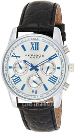 Akribos XXIV Multi-Function Srebrny/Skóra Ø41 mm AK864SS