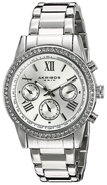 Akribos XXIV Crystal Srebrny/Stal Ø36 mm AK872SS