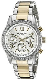 Akribos XXIV Crystal Srebrny/Stal w odcieniu złota Ø36 mm AK872TTG