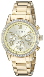 Akribos XXIV Crystal Szampański/Stal w odcieniu złota Ø36 mm AK872YG