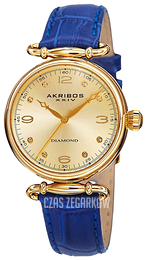 Akribos XXIV Diamond Szampański/Skóra Ø34 mm AK878BU