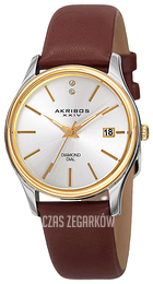 Akribos XXIV Diamond Srebrny/Skóra Ø34 mm AK879BR
