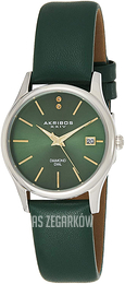 Akribos XXIV Zielony/Skóra Ø34 mm AK879GN