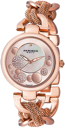 Akribos XXIV Diamond Różowe złoto/Stal w kolorze różowego złota Ø41 mm AK895RG-BX