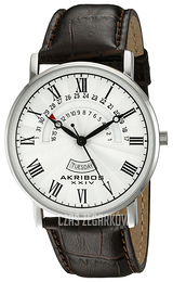 Akribos XXIV Srebrny/Skóra Ø40 mm AK898SS