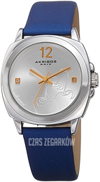 Akribos XXIV Srebrny/Satyna Ø32 mm AK902BU