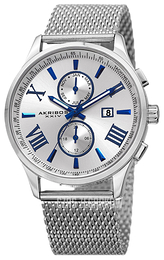 Akribos XXIV Srebrny/Stal Ø43 mm AK905SS