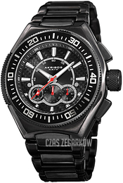 Akribos XXIV Classic Czarny/Stal Ø48 mm AK910BK