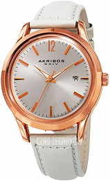 Akribos XXIV Srebrny/Skóra Ø38 mm AK921WT
