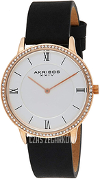 Akribos XXIV Biały/Skóra Ø34 mm AK924BK