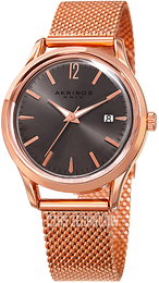 Akribos XXIV Szary/Stal w kolorze różowego złota Ø38 mm AK930GY
