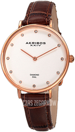 Akribos XXIV Biały/Skóra Ø35 mm AK933RG-BX