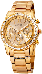 Akribos XXIV Żółte złoto/Stal w odcieniu złota Ø41 mm AK943YG