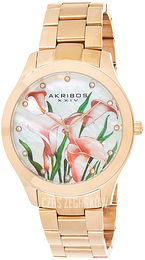 Akribos XXIV Biały/Stal w kolorze różowego złota Ø42 mm AK953FRG