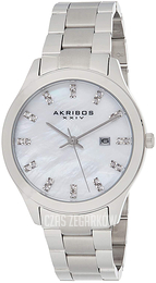 Akribos XXIV Biały/Stal Ø42 mm AK954SS