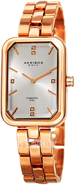 Akribos XXIV Diamond Srebrny/Stal w kolorze różowego złota AK995RG