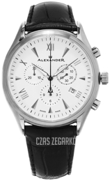 Alexander Heroic Biały/Skóra Ø42 mm A021.02