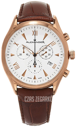 Alexander Heroic Biały/Skóra Ø42 mm A021.04