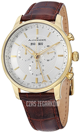 Alexander Statesman Srebrny/Skóra Ø42 mm A101.03