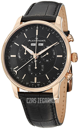 Alexander Statesman Czarny/Skóra Ø42 mm A101.04