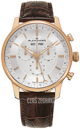 Alexander Statesman Srebrny/Skóra Ø42 mm A101.05