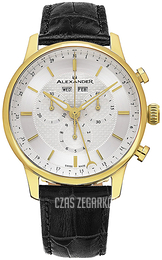 Alexander Statesman Srebrny/Skóra Ø42 mm A101.07