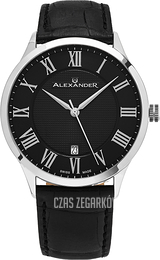 Alexander Statesman Czarny/Skóra Ø42 mm A103-02