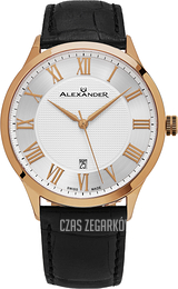 Alexander Statesman Srebrny/Skóra Ø42 mm A103-04