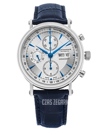 Alexander Statesman Srebrny/Skóra Ø42 mm A474-04