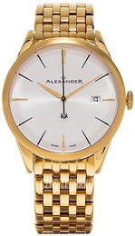 Alexander Heroic Srebrny/Stal w odcieniu złota Ø40 mm A911B.08